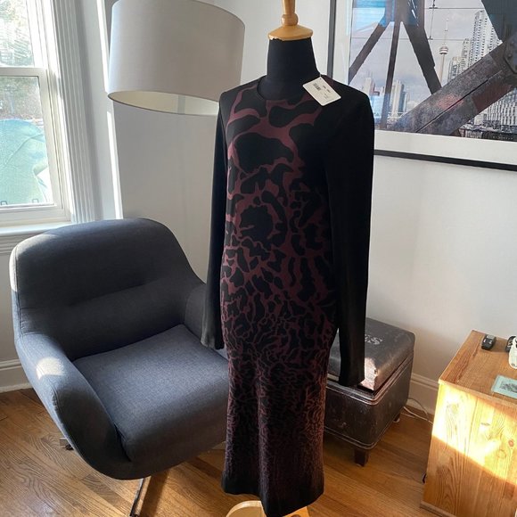 Wolford 50776 Leo Seamless Dress Chateau/Black ( M ) NTW - Picture 2 of 13